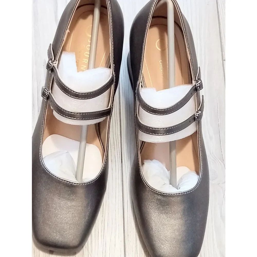 (S-4759) Journee Collection Nally Womens Square Toe Block Heel Pumps Sz 9 - Picture 14 of 15